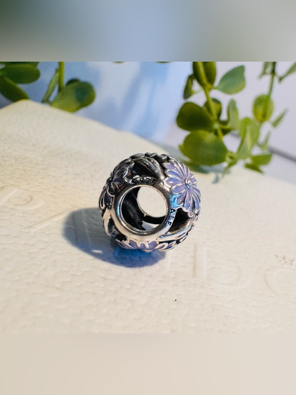 Authentic Pandora Retired Daisy Meadow Lavender Enamel S925 Ale Sterling Charm - Picture 12 of 15